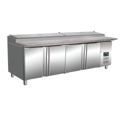 Voorbereidingstafel / Pizzatafel Voorbereidingswerkbank, Werkblad Graniet - 1/3 Gn Model Sh 2500 Saro 323-1125