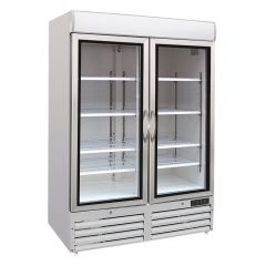 Vrieskast 2 Glasdeuren - 137x72x199 cm Combisteel 7450.0157