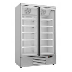 Vrieskast 2 Glasdeuren Jde-1000F - 125,3x71x199,7 cm Combisteel 7455.2215