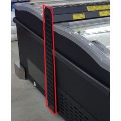 Vrieskist Koppelstuk Zijkant Zwart t.b.v. Eiland Zonder Kop Element Combisteel 7072.9027