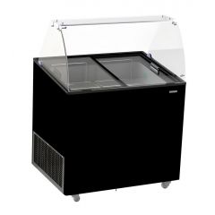 Vrieskist Schepijsvitrine Corsica Zwart 6X5 Ltr - 90,9x68,4x122,9 cm Combisteel 7472.0124