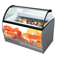 Vrieskist Schepijsvitrine Isabella 10 - 131,7x90,6x137,2 cm Combisteel 7295.0020