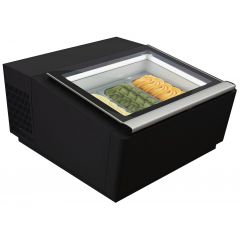 Vrieskist Tafelmodel Schepijsvitrine Zwart Opent Aan De Bedieningszijde - 67x75x37,5 cm Combisteel 7292.0010