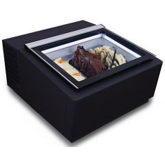 Vrieskist Tafelmodel Schepijsvitrine Zwart Opent Aan De Klantzijde - 67x75x37,5 cm Combisteel 7292.0020