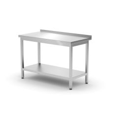 Wandtafel met plank – geschroefd, diepte 600 mm RVS Hendi HEN 811474