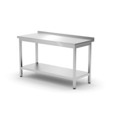 Wandtafel met plank – geschroefd, diepte 600 mm RVS Hendi HEN 811481