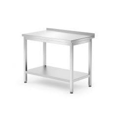 Wandtafel met plank – geschroefd, diepte 600 mm RVS Hendi HEN 817278