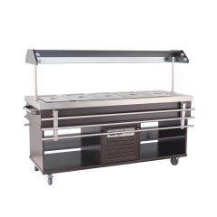 Warm Buffet GN 5/1 - 190x70x140 cm Combisteel 7078.0035