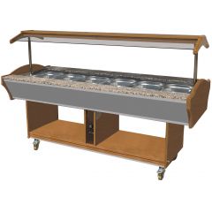 Warm Buffet GN 6/1 - 220x90x85 cm Combisteel 7077.0030