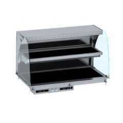 Warmhoudvitrine Drop-In Wandmodel Warmvitrine Keramisch Gebogen - Zwart 4/1 144x72x92,4 cm Combisteel 7495.0425
