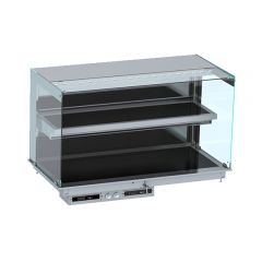 Warmhoudvitrine Drop-In Wandmodel Warmvitrine Keramisch Recht - Zwart 4/1 144x72x92,4 cm Combisteel 7495.0365