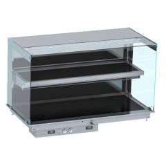Warmhoudvitrine Drop-In Wandmodel Warmvitrine Keramisch Recht - Zwart 5/1 176,5x72x92,4 cm Combisteel 7495.0370
