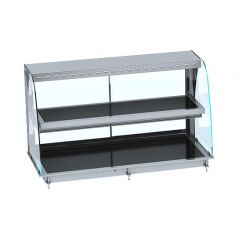 Warmhoudvitrine Drop-In Warmvitrine Keramisch Gebogen - Zwart 4/1 144x72x92,4 cm Combisteel 7495.0395