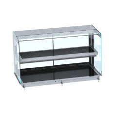 Warmhoudvitrine Drop-In Warmvitrine Keramisch Recht - Zwart 4/1 144x72x92,4 cm Combisteel 7495.0335