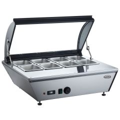 Warmhoudvitrine Warmhoud Opzetvitrine 67L - 76,7x61,2x32,8 cm Combisteel 7487.0085