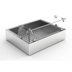 Werkbank Glasopstand 2/1 GN t.b.v. 7013.2705 **Verzending Met Pakket/Palletvracht Onmogelijk, Aan Bestaande Zending Toevoegen** - 69x22x16 cm Combisteel 7013.2765