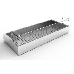Werkbank Glasopstand 4/1 GN t.b.v. 7013.2715 **geen palletvracht mogelijk** - 133x22x16 cm Combisteel 7013.2775