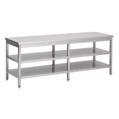Werktafel 2 Schappen - 230x60x90 cm Combisteel 7812.0299