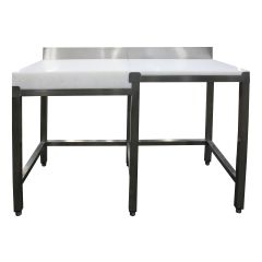 Werktafel Demontagetafel Met Hakblok Links Opstaande Rand Saro 700-7755