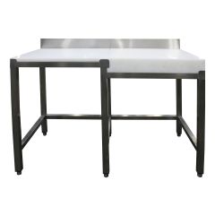 Werktafel Demontagetafel Met Hakblok Rechts Opstaande Rand Saro 700-7770