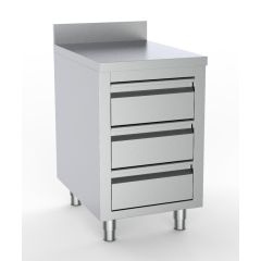 Werktafel met 3 Laden Rand - 50x70x85 cm Combisteel 7333.0282