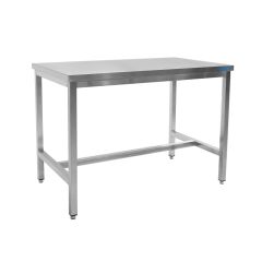 Werktafel Roestvrij Stalen Tafel, Zonder Onderblad - 700 Mm Diepte, 1400 Saro 700-1025