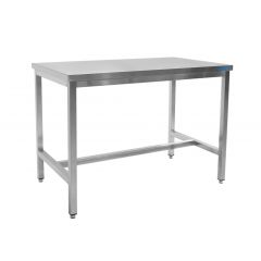 Werktafel Roestvrijstalen Tafel, Zonder Onderblad - 600 Mm Diepte, 800 Saro 600-1010