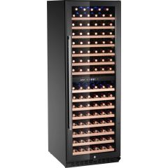 Wijnkoeler, 2 zones, 131 flessen RVS/Glas/PVC/Staal Arktic HEN 237137
