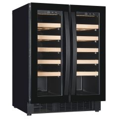 Wijnkoelkast 2 Deuren 100L Dual Zone - 59,5x57x82 cm Combisteel 7525.0030